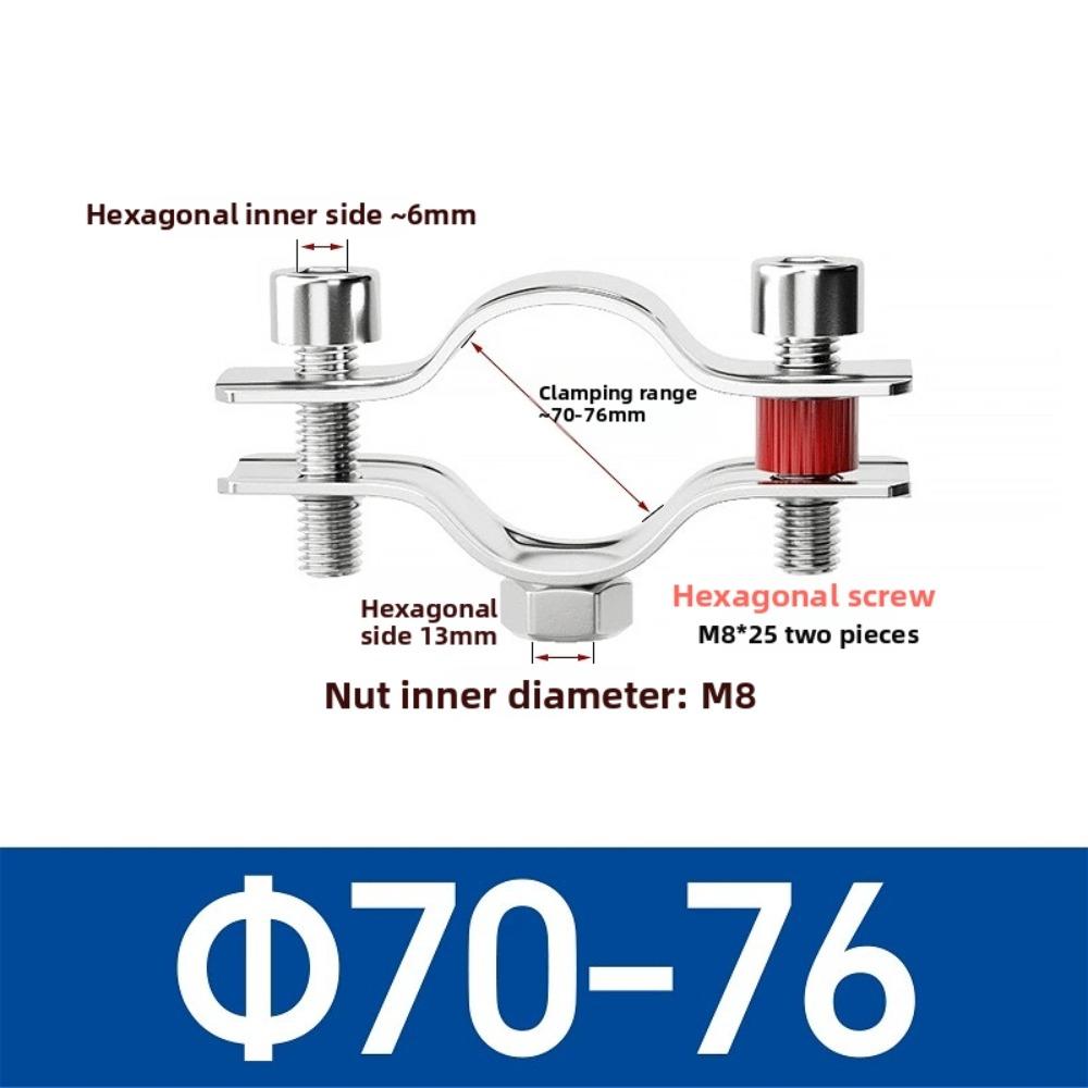 1Pcs 304 Stainless Steel Stainless Steel Pipe Bracket OD 8-325mm Pipe Clamp  for Water Pipe