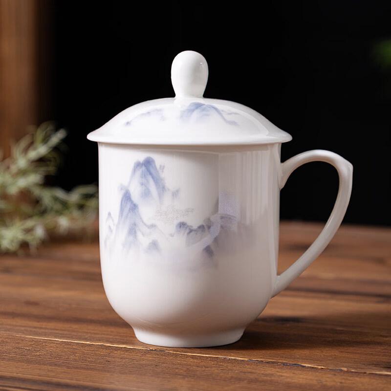 Jieyajie Ceramic Teacup with Lid (350ml)