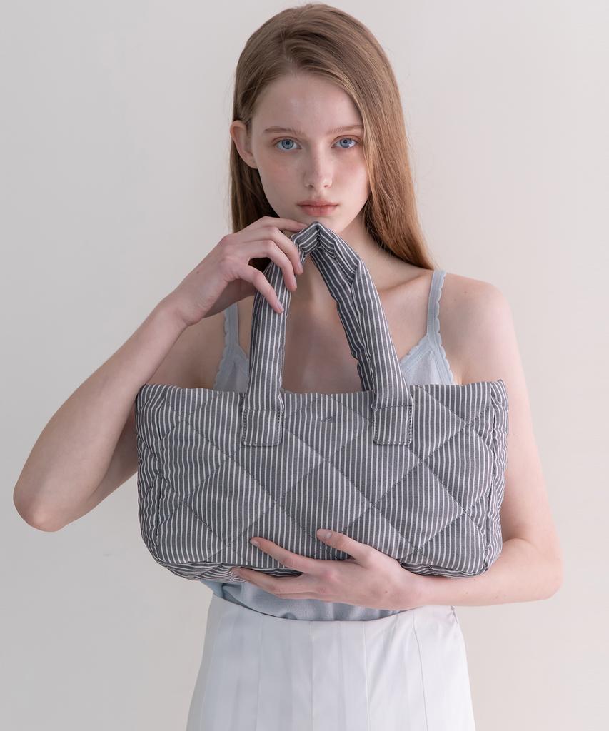 Jmarknewyork Stripe Padded Tote Bag - Black