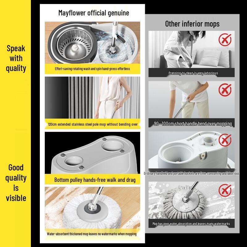 Mayflower Rotary Mop with Bucket