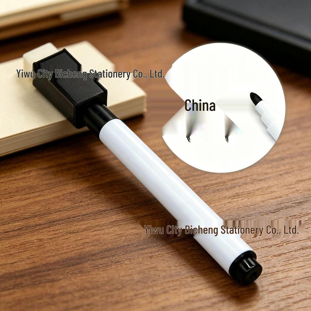 8-Color Magnetic Erasable Whiteboard Markers with Brush Head - Dust-Free for Kids, Office, or Teaching