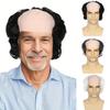 Straight Curly Old Man Bald Head Wigs Synthetic Halloween Balding Wig  Adult Kids