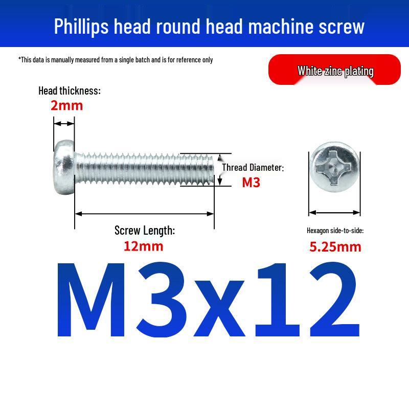 GB823 Phillips Round Head Machine Screw for Switch Socket Panel Junction Box