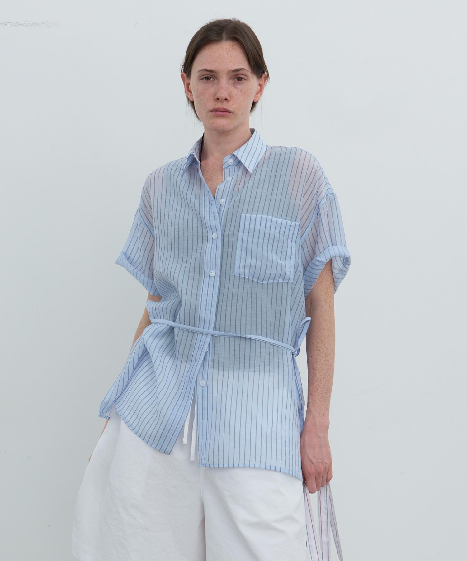 Poser Two-Way Tencel Wrap Shirt (Sky) Sky/Free