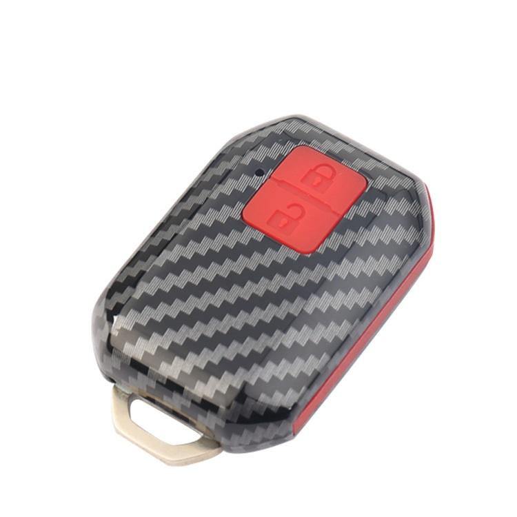Carbon Fiber Silicone Car Key Case Key Cover For Suzuki Vitara Swift Ignis Kizashi Sx4 Baleno Ertiga