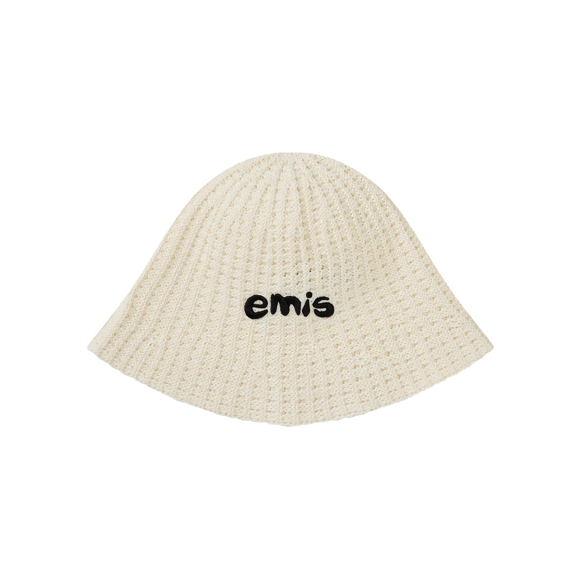[EMIS] COASTAL WAFFLE KNIT BUCKET HAT - 3 Colors WHITE