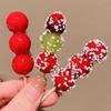 Hairpin Imitation Sugar Calabash Design Hair Clip Stable Clamping Force Side Bang Hair Pin Holiday Hair