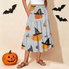 Women's Casual Floral Print Skirt with Elastic Waist and Drawstring for Vacation