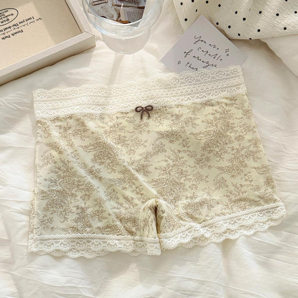 Women's Summer New Floral Antibacterial Lengthened Crotch Traceless Comfortable Breathable Mid-waist Panties