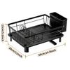 Narrow Design Multi-Functional Kitchen Sink Drain Rack Japanese-Style Dish Utensil Holder with Drainage Tray for Bowls