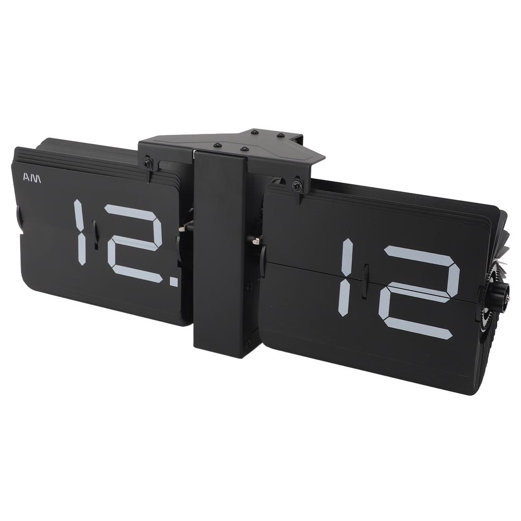 Automatic Flip Clock Mechanical Clock Battery Powered Retro Digital Flip Down Clock for Desktop Standing Wall Hanging