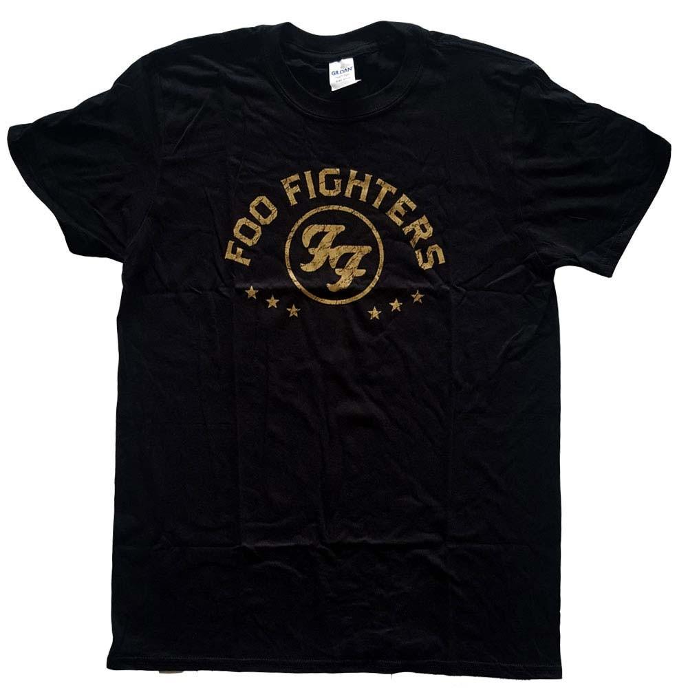Men s Foo Fighters Arched Stars Slim Fit T-shirt Small Black S
