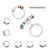 Yerik Stainless Steel Drip Oil Rotate Bead Anxiety Rings for Women Fashion Colorful Enamel Unisex Fidget Ring Trendy Jewelry