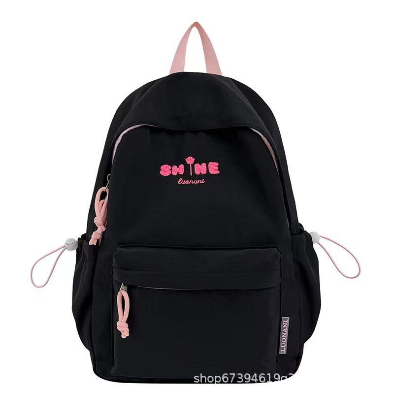Schoolbag Cute Girl Backpack Large Capacity Middle and High School Student School Bag Women's Light Leisure Travel Fashion Versatile Backpack