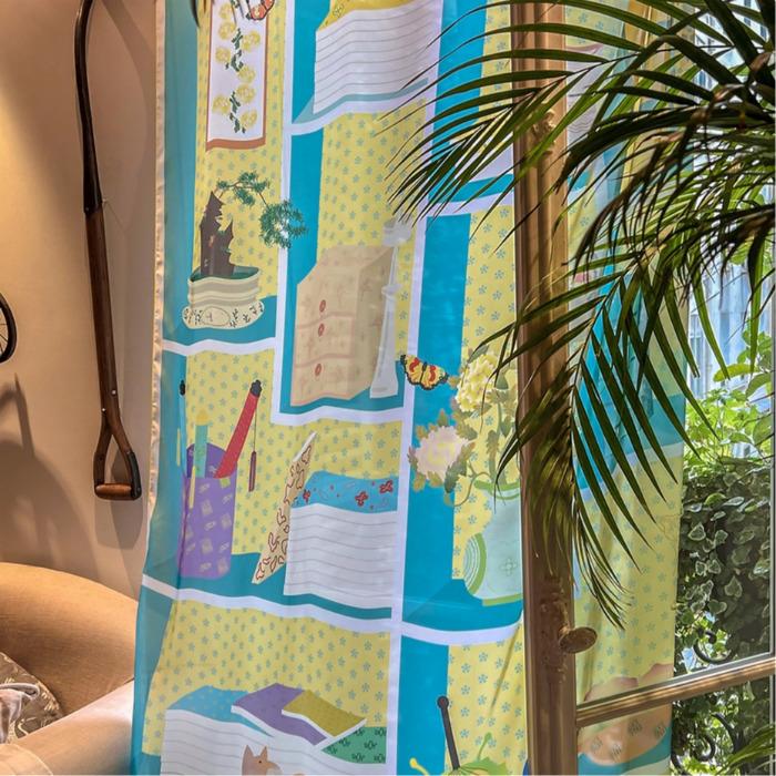 Traditionell koreansk Chaekgado-tyg för insynsskydd – Tallblomma