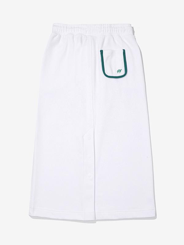 BBC EARTH W Terry Long Skirt_White