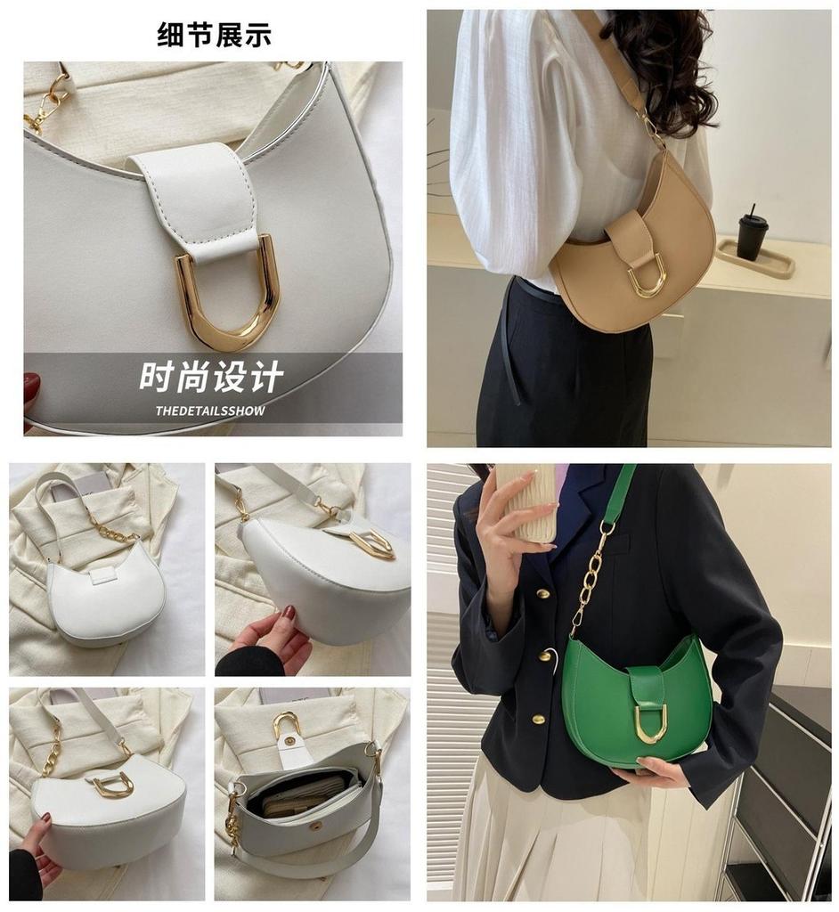 Trendy Minimalist Solid Color Shoulder Bag For Women Fashionable Pu Material Small Size Suitable For Daily Outfits