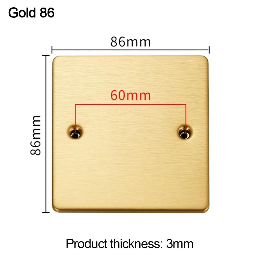 

New 86 /120 Type Bottom Box Panel Stainless Steel Gold Silver Switch Socket Panel Embedded Panel