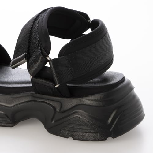 Carino CAAM54104 Women's Sports Sandals, Black, Small