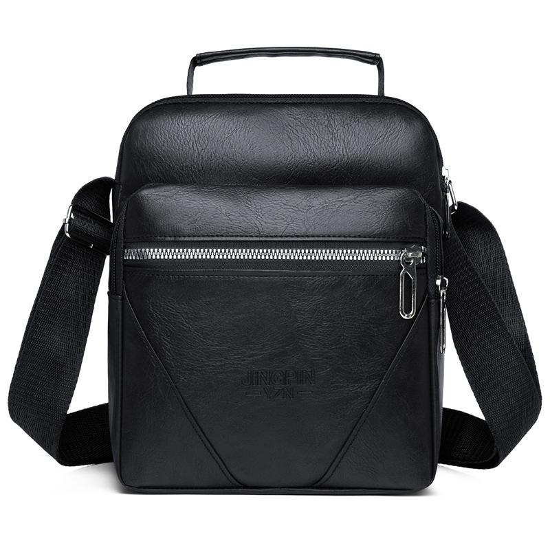 New men's simple casual and durable shoulder bag large capacity multi-pocket waterproof messenger bag