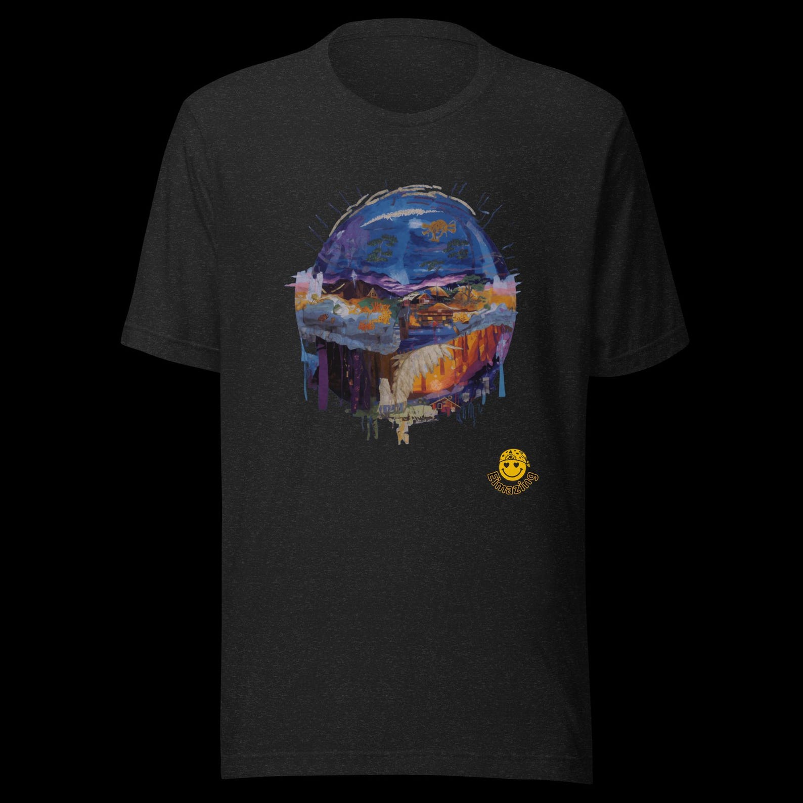 Dreamscape Sphere T-Shirt | Abstract Trippy Graphic Tee | Psychedelic Streetwear S