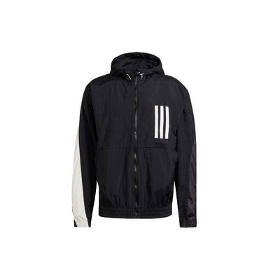 Windbreaker Hooded Jacket With Contrast Logo Men Jackets Black GT9769