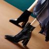 Ankle Boots for Women's Thick Heel Spring and Autumn Single Boots  New Pointed High Heels Shoes Fashion Zapatos De Mujer