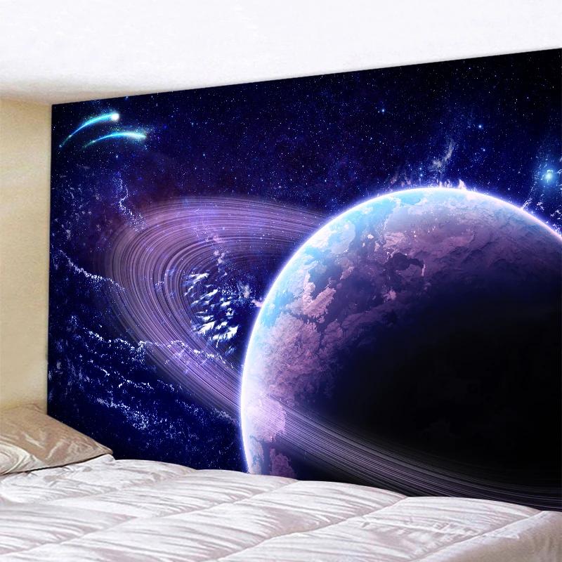Cosmic Planet Home Decoration Tapestry Background Cloth  Yoga Mat Bed Sheet Sofa Blanket