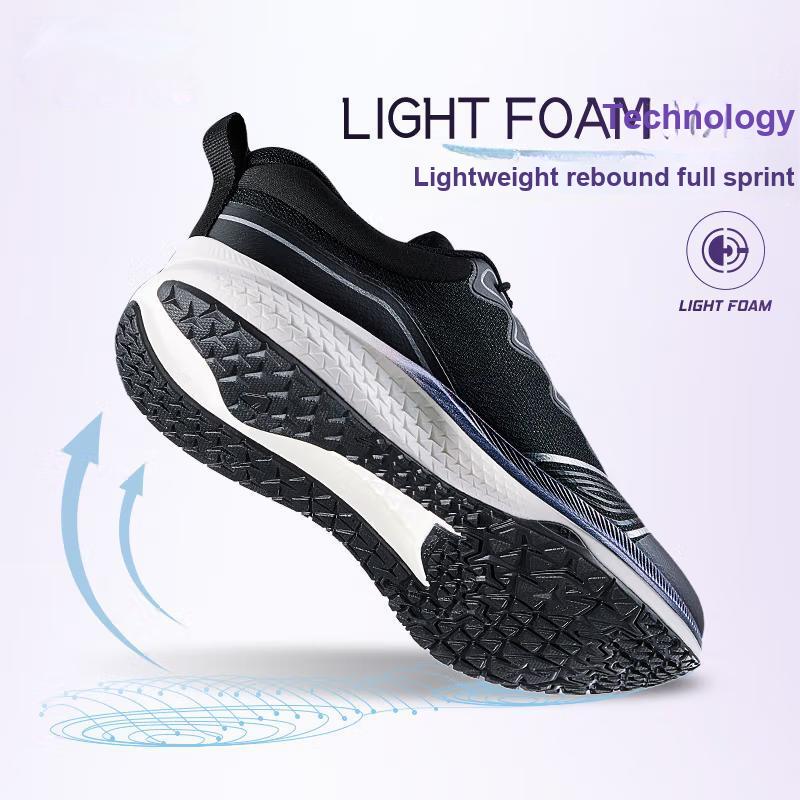 Li Ning Youth Light Foam Cushioning Durable Breathable Support Balance Lightweight Rebound Low Top Running Shoes Kids running shoes Black YKFT086-1