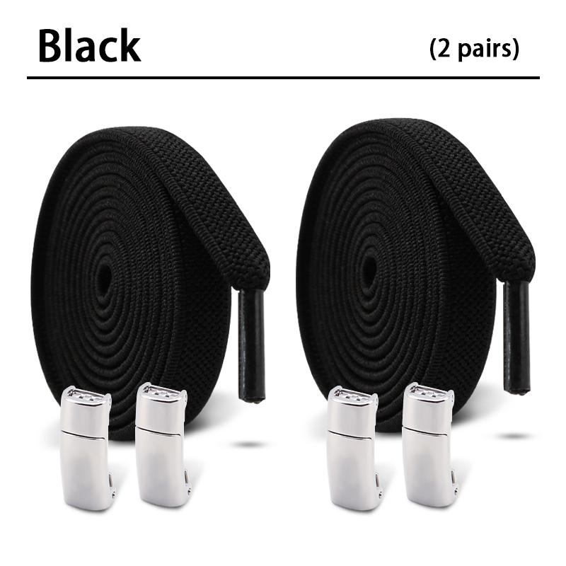 Magnetic Shoe Laces Without Ties Flat Elastic Laces Sneakers Boots No Tie Shoelace Rubber Bands for Shoes Accessories 2Pair