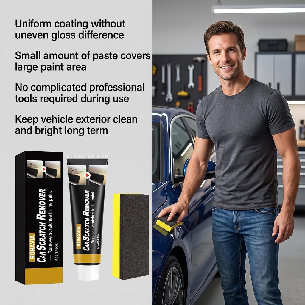 RONAVIA car scratch care cream paint surface scratch refurbishment daily maintenance car paint brightening easy to operate 1set