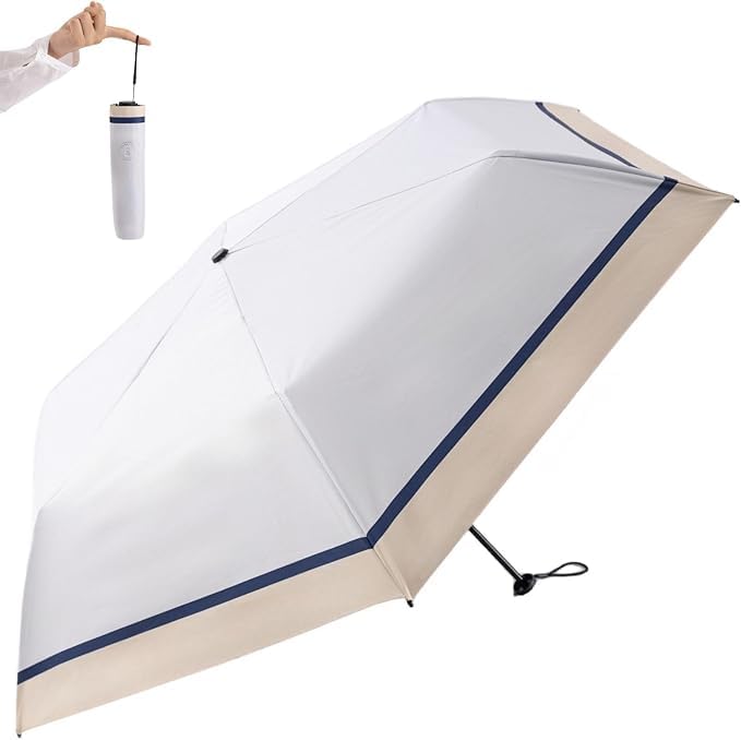 

FANACAN Зонт из углеродного волокна с УФ-защитой и прочный для дождя или для мужчин и женщин Сверхлегкий 100% Защита, Блокировка, Компактный,