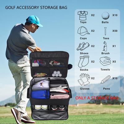 Golf Trunk Equipment Storage Bag Organiser Case With Handle Strap Weatherproof Compact Travel Solution For Athletes