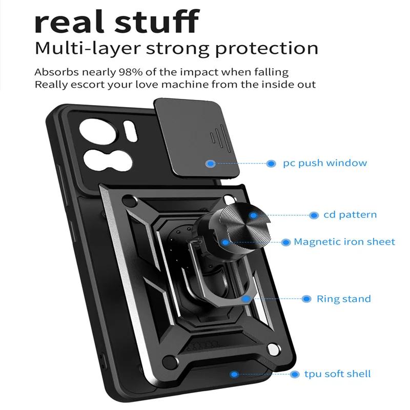 Coque For Motorola Moto Edge 30 40 Neo Ultra Lite Fusion S30 X30 Pro E13 Case Cover Push Window Lens Coverage Ring Bracket Etui