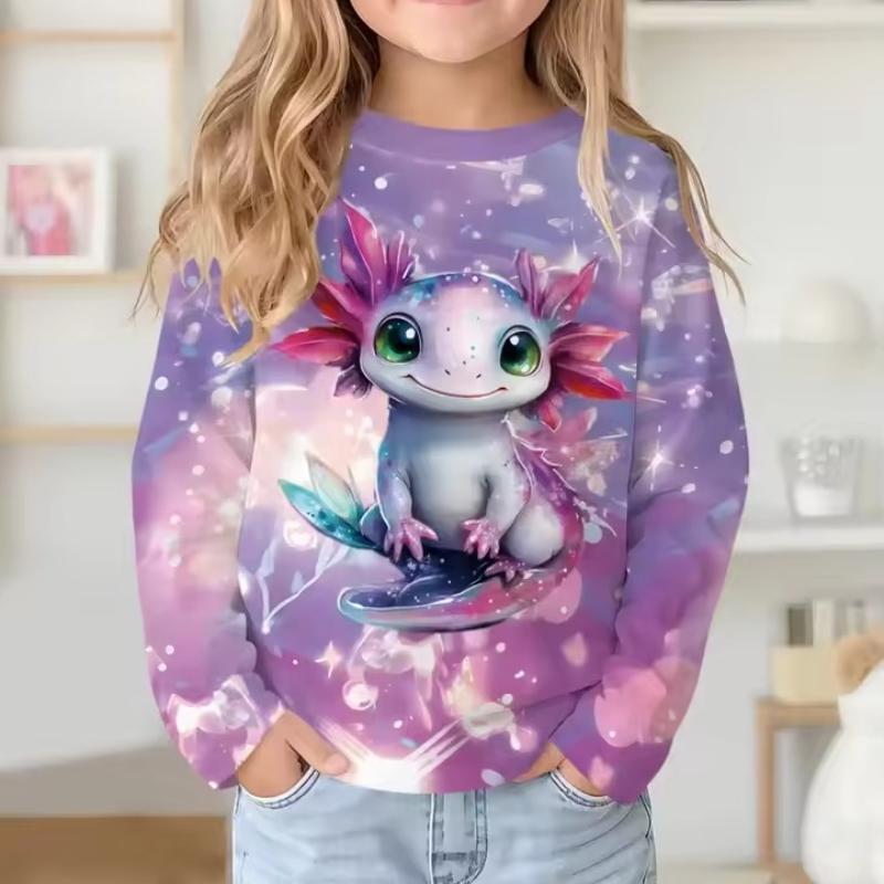 

Tops Unisex Children s Cartoon Printed Cute Long Sleeved Soft Comfortable Top Men Women 110