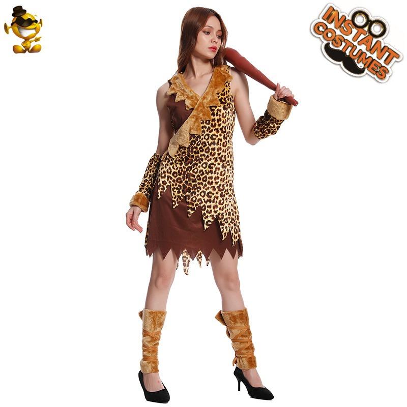 Adult women's female savage stage performance costume, female primitive cosplay party costume osplay