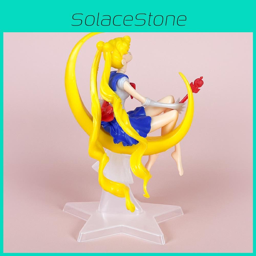 Sailor Moon Tsukino Usagi PVC-Modell mit montiertem Design für Cake Topper und Heimdekoration