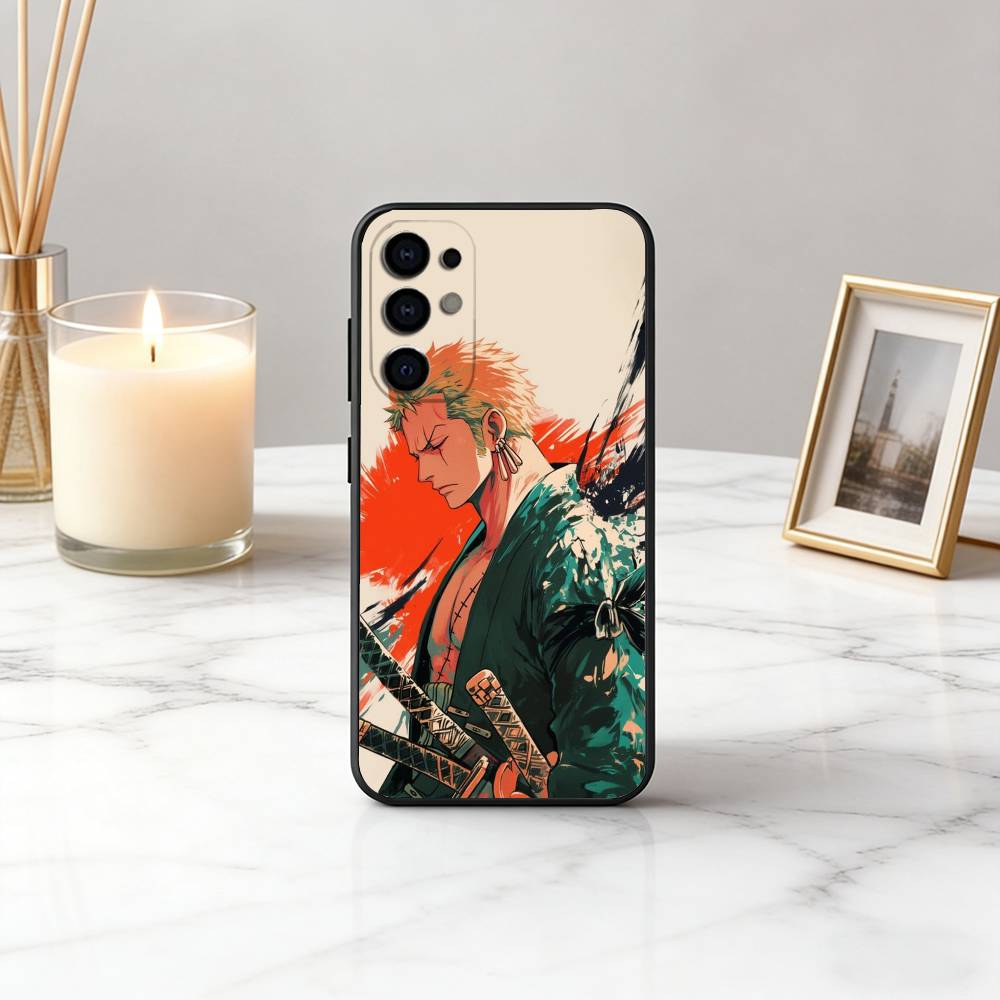 COOL O-one P-Pieces Z-Zoro-ES Phone Case For Samsung S25,S24,S21,S22,S23,S30,Ultra,S20,Plus,Fe,Soft Silicone Black Cover