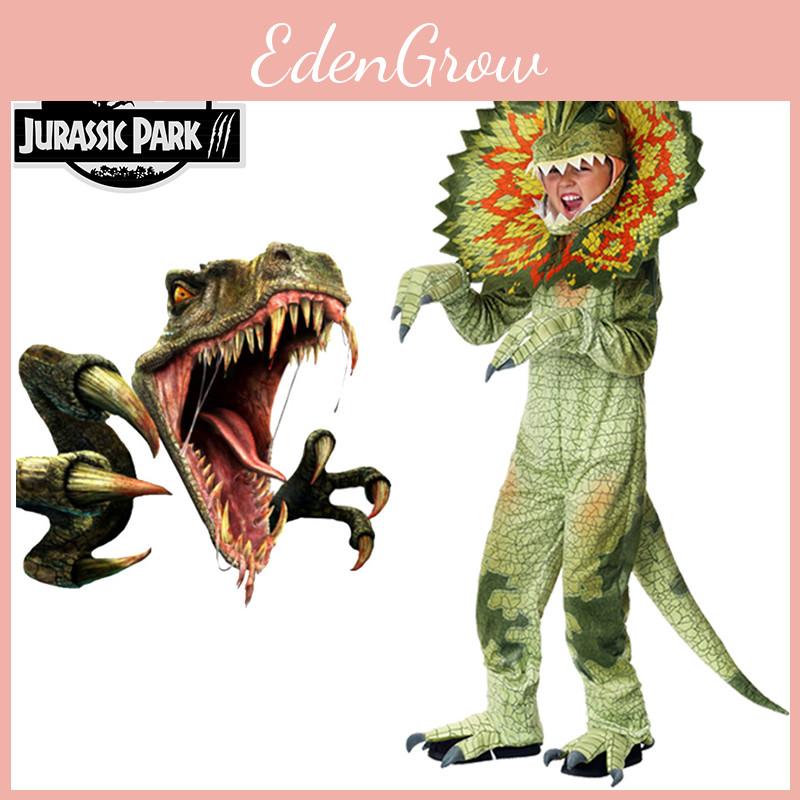 Jurassic Park Triceratop Dinosaur Cosplay Costume Halloween Party Outfit For Kids