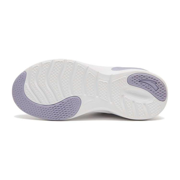 Anta Kids Lightweight Shock Absorbing Low Top Running Shoes Kids sneaker White Purple A322315530H-1
