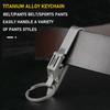 Titanium Alloy Car Keychain Belt Bucklemultifunctional Lightweight Anti Loss Universal Pants Style Keychain