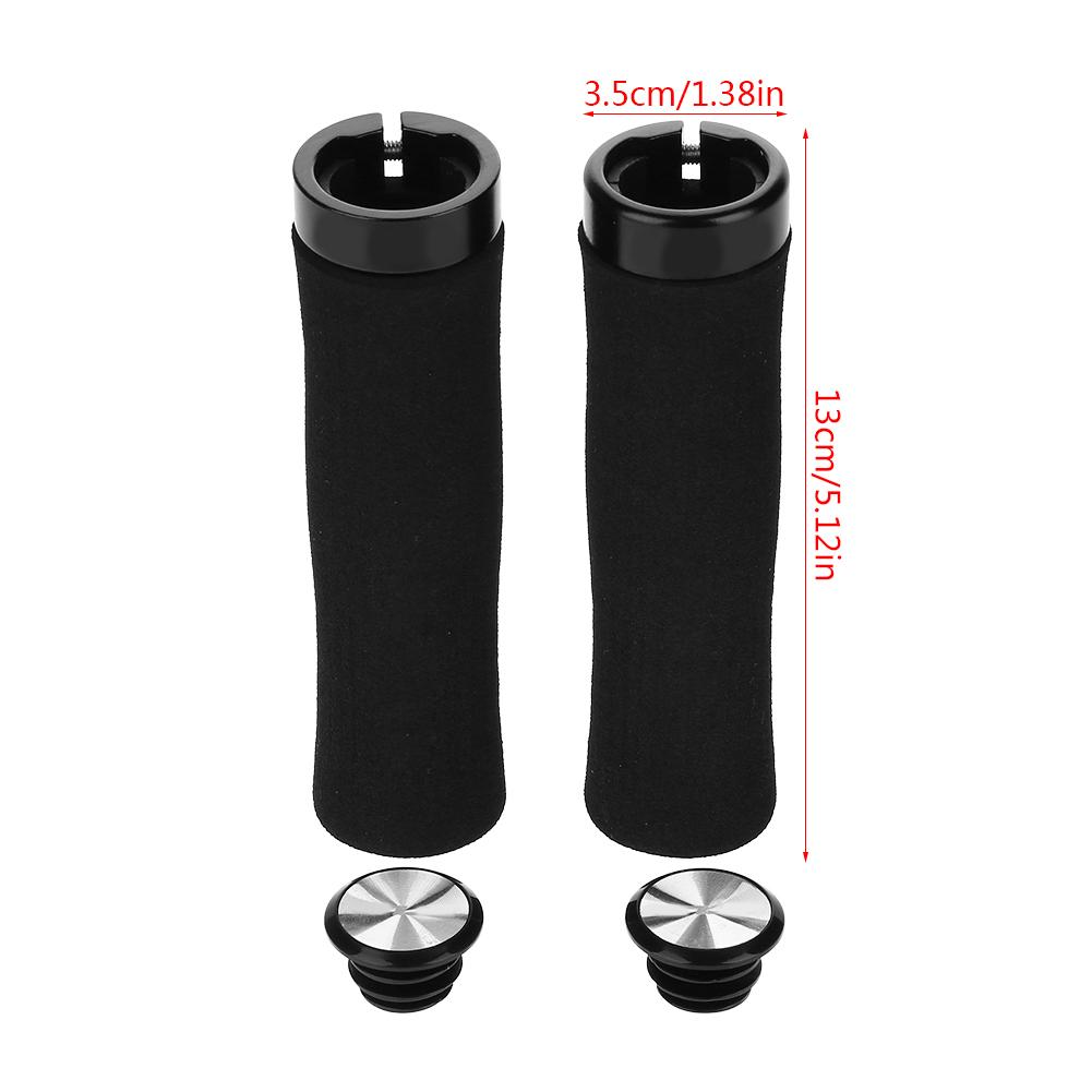 1 Par Punhos de Guidão de Ciclismo Ponta de Guidão Trava para Bicicleta Acessório (Preto)