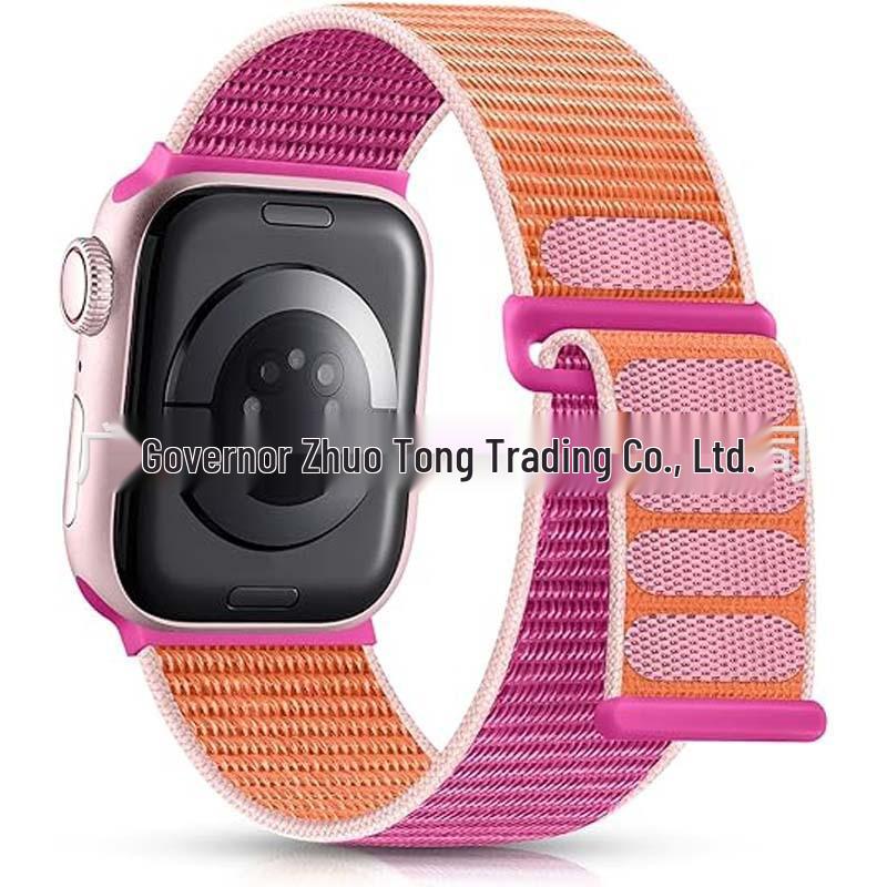 Compatible Apple iWatch11 Double Section Nylon Loop Strap Ultra3 Woven Band