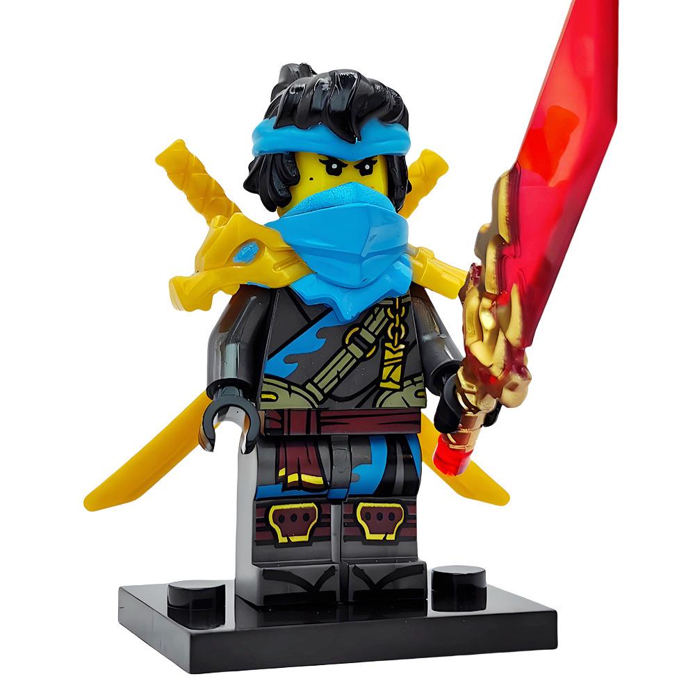 The New Ninja Building Block Figurine 19 Season Dragon Shoulder Armor Suit Protagonist Nine Assembled Figurine Boy Toy