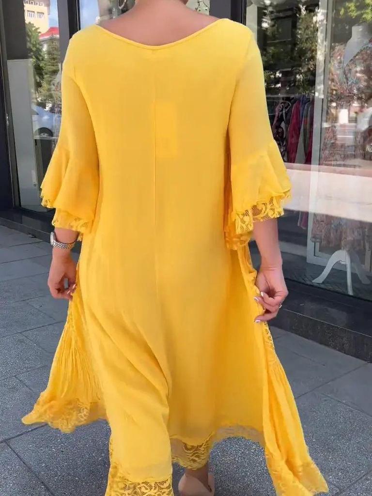 Rochie fustă maxi supradimensionată plus size (Ediția 2023)