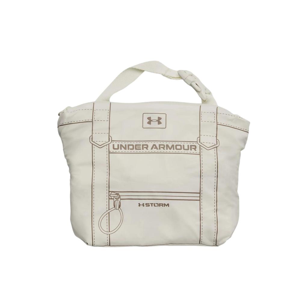 New Under Armour Nylon Tote Bag Shopping Bag Shoulder Bags Handbags Regular Women's White Quartz & Forest Wolf Gray Umber 1381908-114