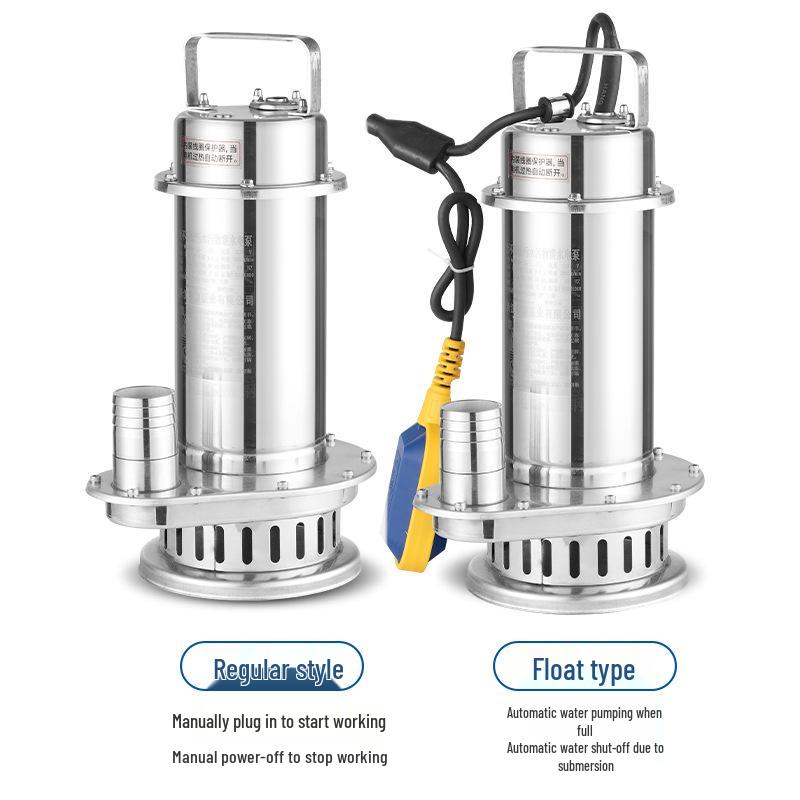 WQ Single-Phase 220V Household Corrosion-Resistant Stainless Steel Submersible Sewage Pump