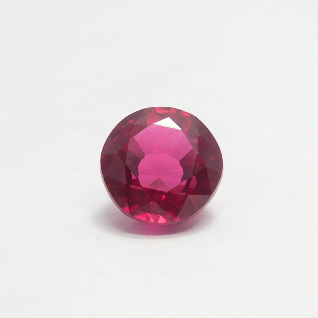 Natural Red Ruby Loose Gemstone Briliant 5.35 Ct Round Cut for Jewelry Making and Gem Collections