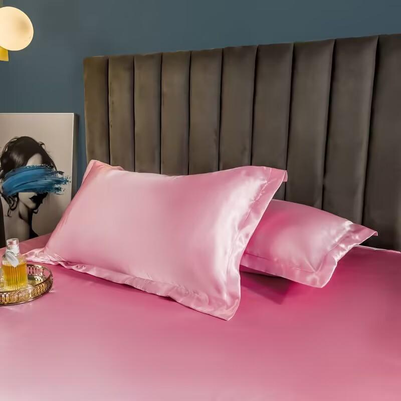 1pcs Man-made Mulberry Silky Pillowcase Pillow Case Cover Satin Home Textile Bedding Hotel Pillowcases
