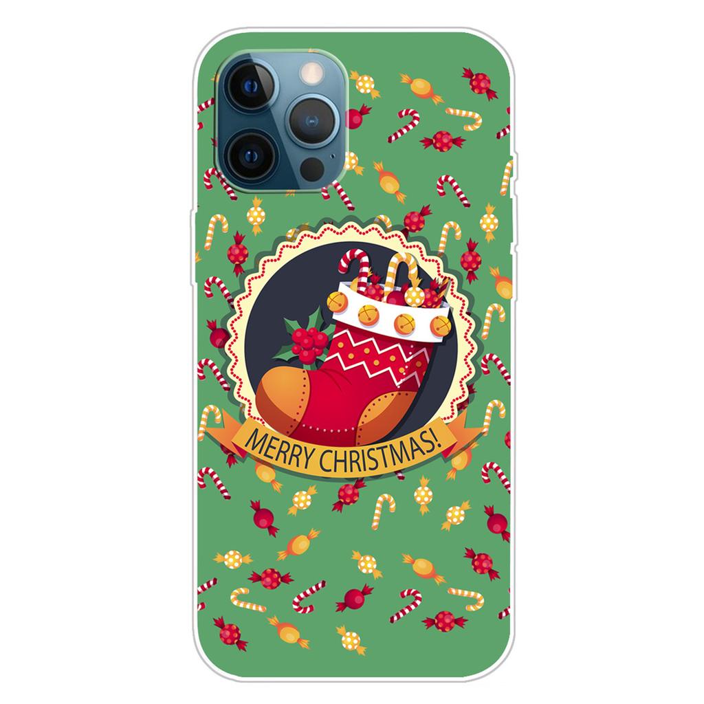 For iPhone 16 Pro Max Case Christmas Pattern Printing Soft TPU Phone Cover